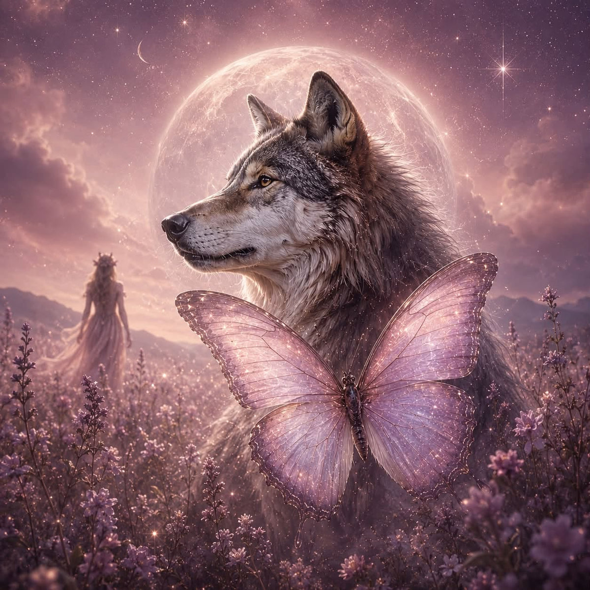 Wolf and Butterfly: Symbols of Courage and Transformation