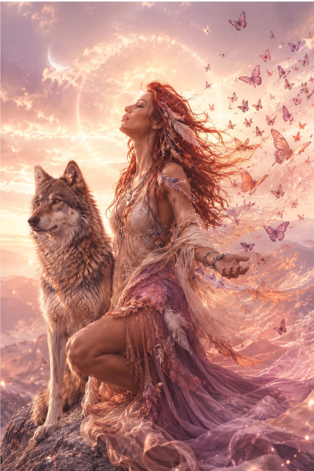 Wolf and Butterfly: Symbols of Courage and Transformation