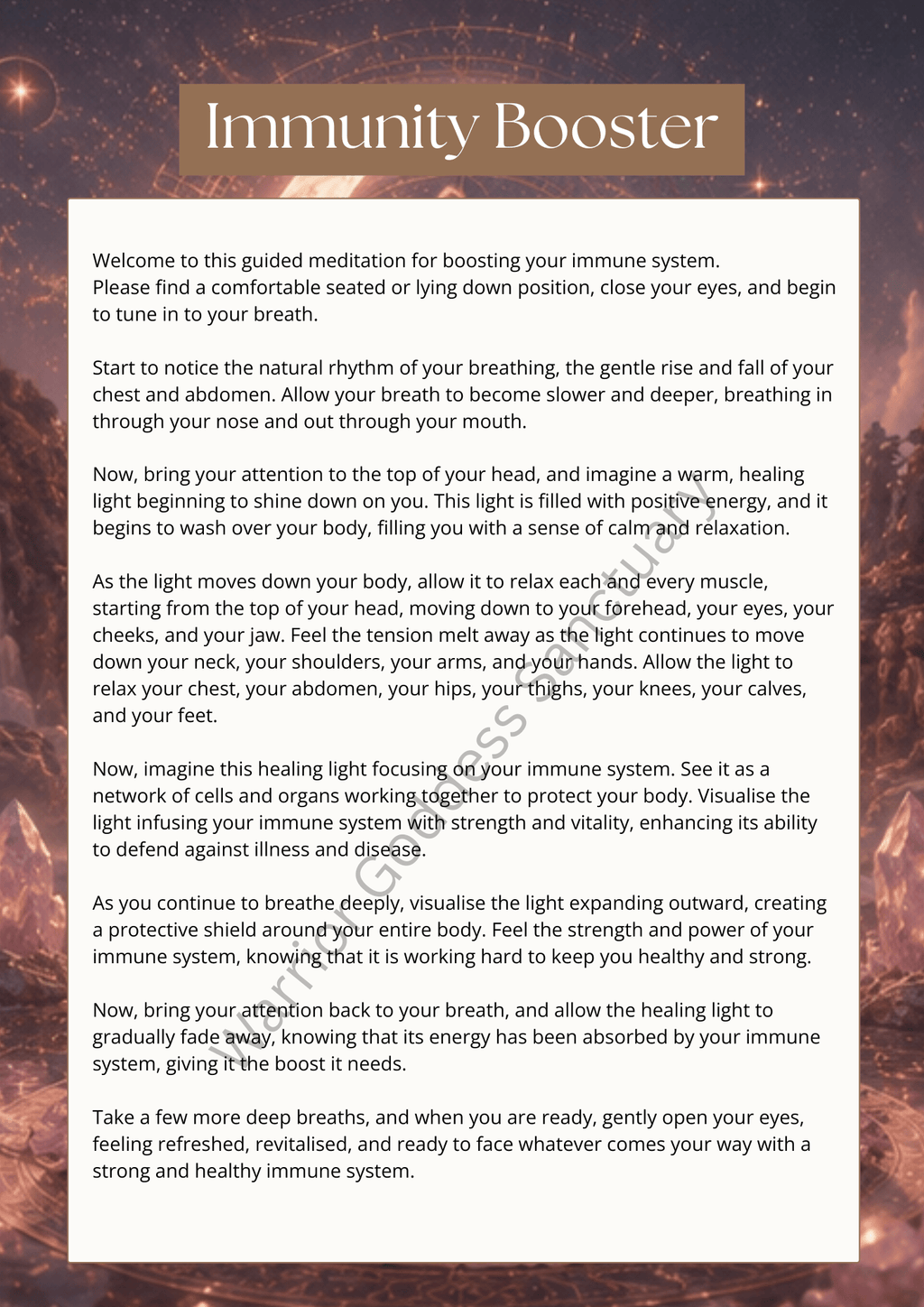 Goddess Energy Meditation Scripts
