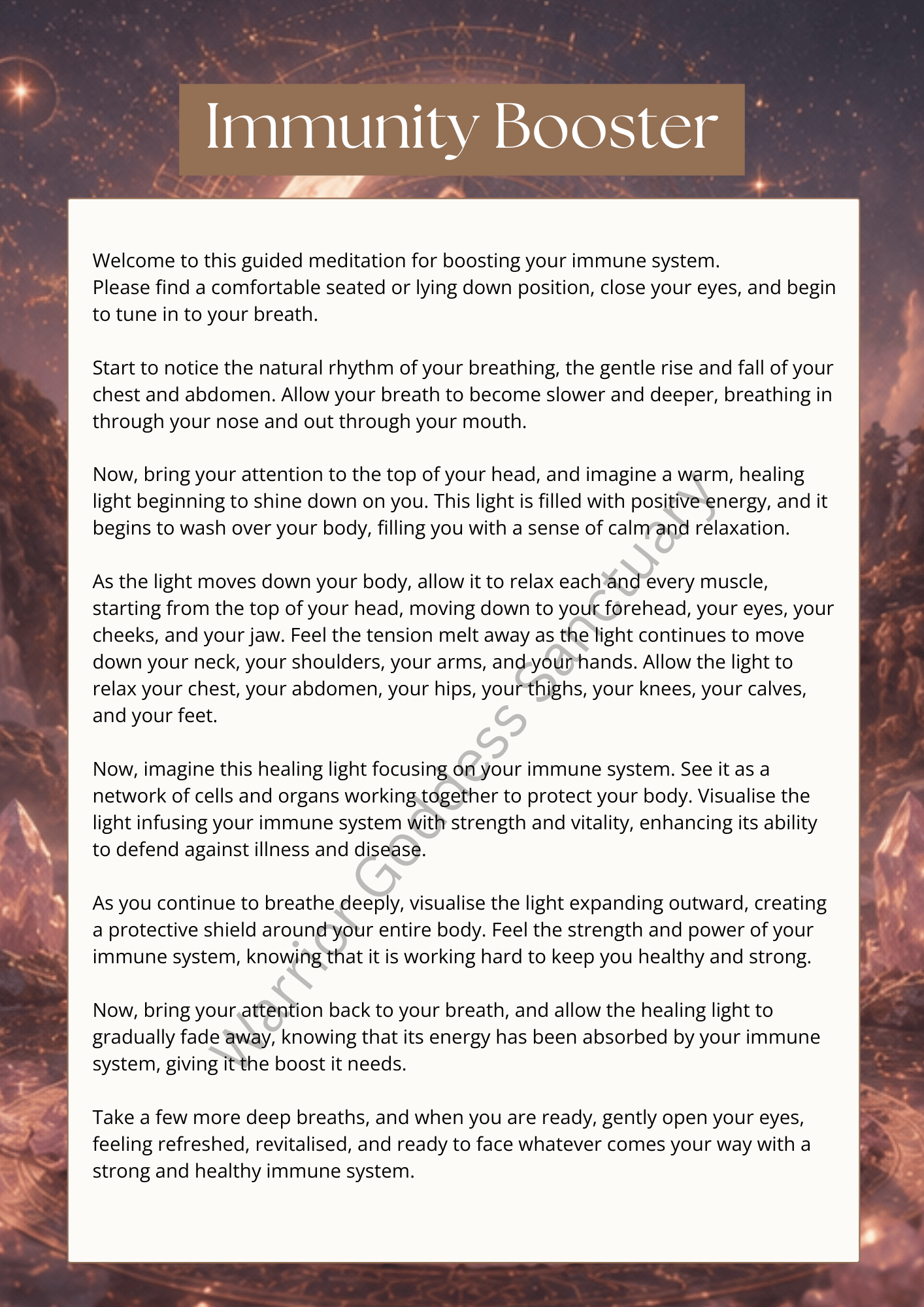 Goddess Energy Meditation Scripts