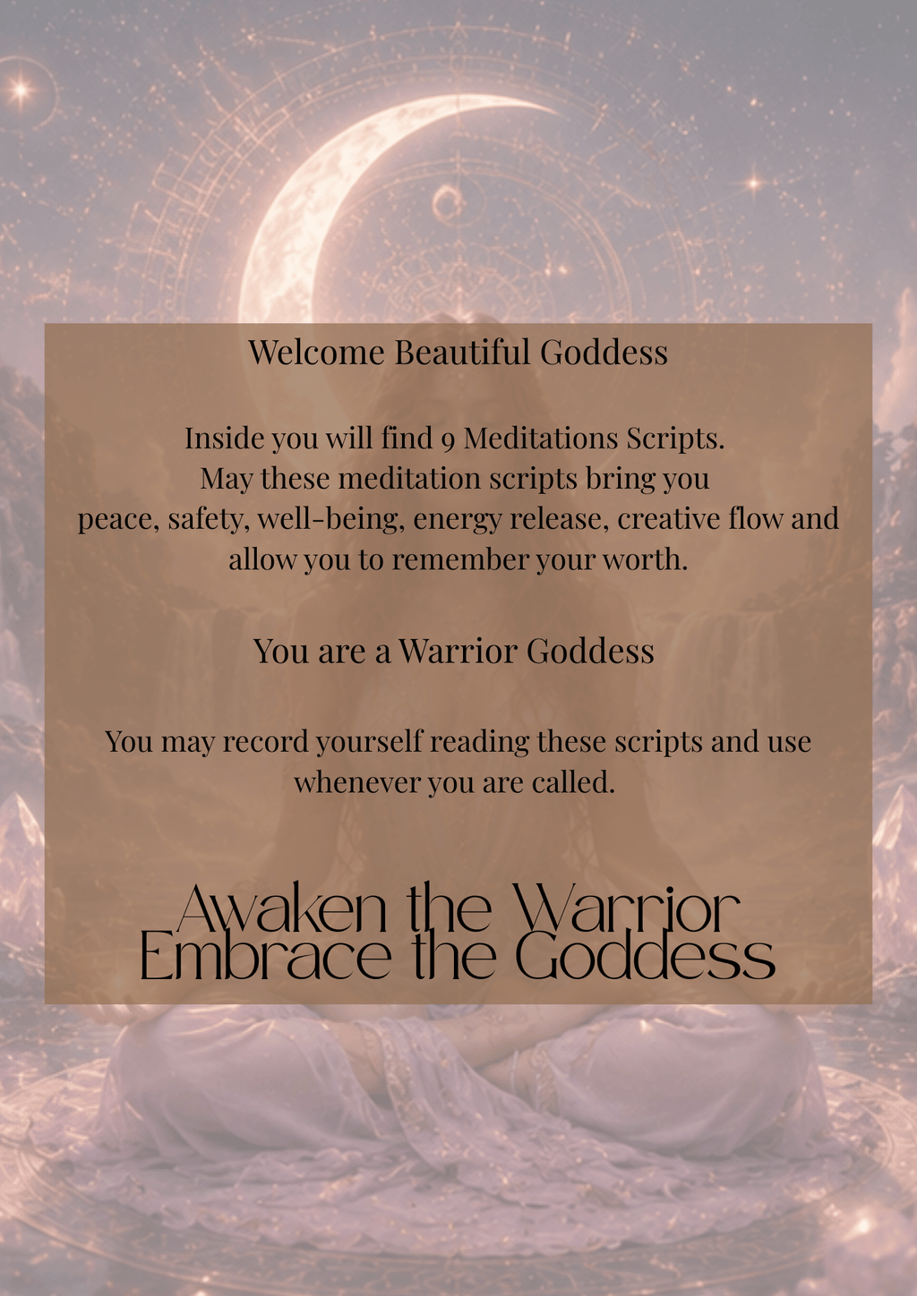 Goddess Energy Meditation Scripts