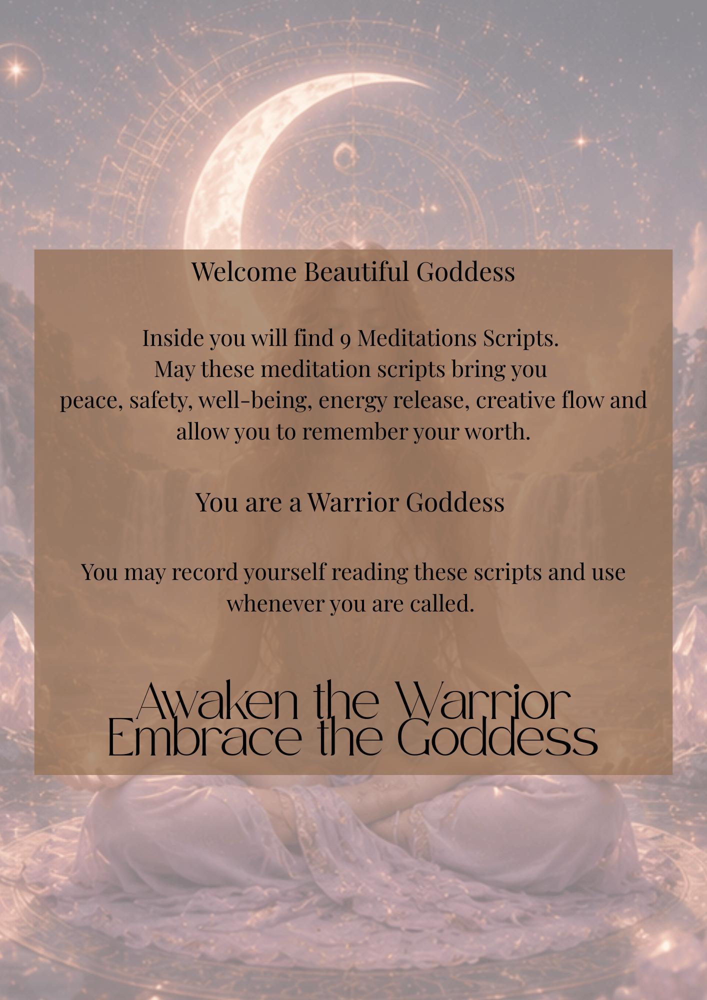 Goddess Energy Meditation Scripts